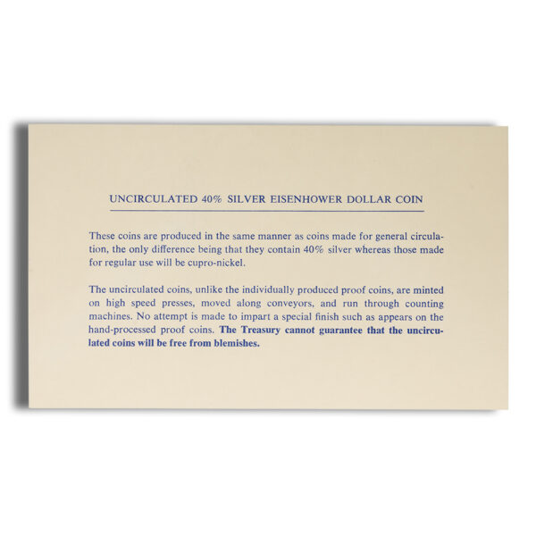 40% Silver Ike Dollar (Original Plastic) - Image 4