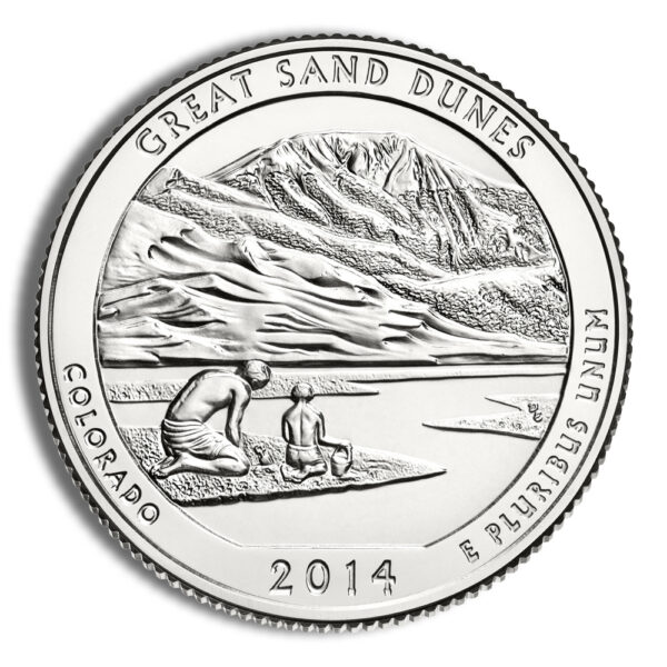 2014-P 5 oz ATB Great Sand Dunes Silver Coin NGC SP70 - Image 3