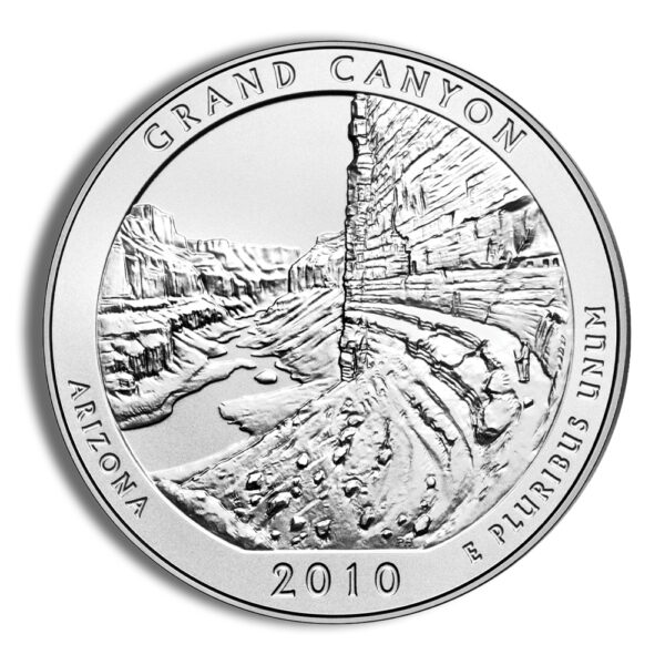 2010-P 5 oz ATB Grand Canyon Silver Coin - Burnished (Cap Only) - Image 3