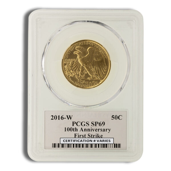 2016-W 1/2 oz Gold Walking Liberty Centennial Coin PCGS SP69 - Image 2