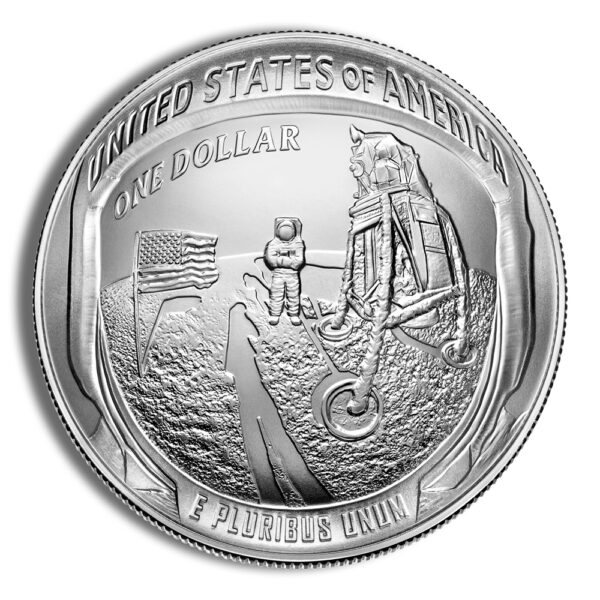 2019-P $1 Apollo 50th Anniversary Silver Commem - BU - Image 2