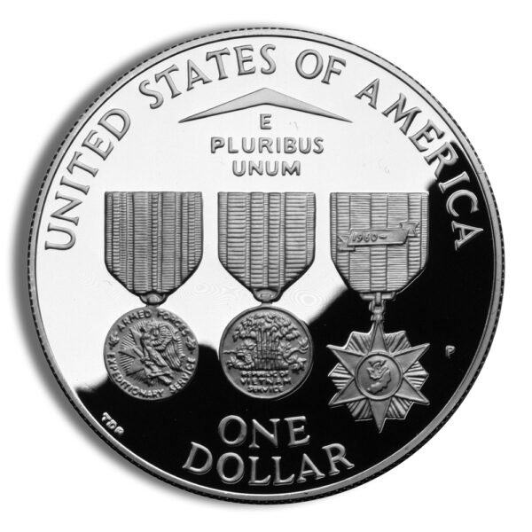 1994-P $1 Vietnam Vets Silver Commem - Proof - Image 2
