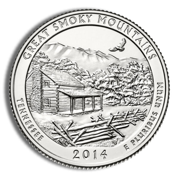 2014-P 5 oz ATB Great Smoky Mts. Silver Coin NGC SP70 - Image 3