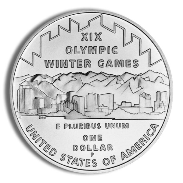 2002-P $1 SLC Winter Olym Silver Commem - BU - Image 2