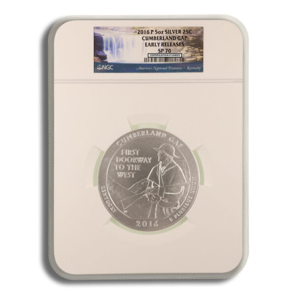 2016-P 5 oz ATB Cumberland Gap Silver Coin NGC SP70