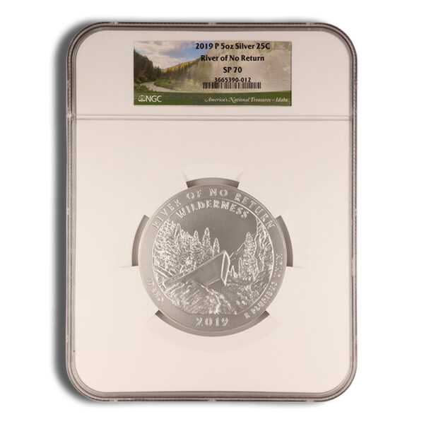 2019-P 5 oz ATB Frank Church River Silver Coin NGC SP70