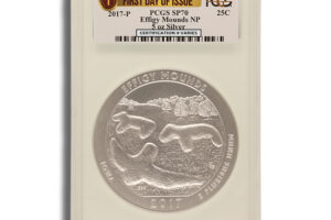 2017-P 5 oz ATB Effigy Mounds Silver Coin PCGS SP70