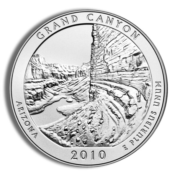 2010-P 5 oz ATB Grand Canyon Silver Coin - Burnished (Cap Only) - Image 2
