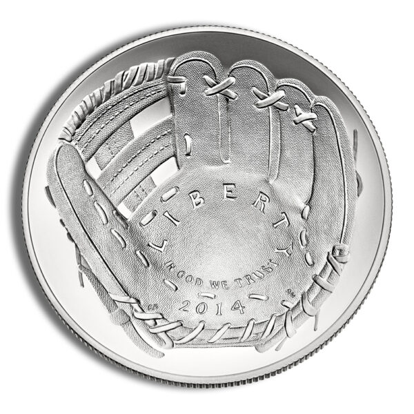 2014-P $1 Baseball Hall Fame Silver Commem - BU