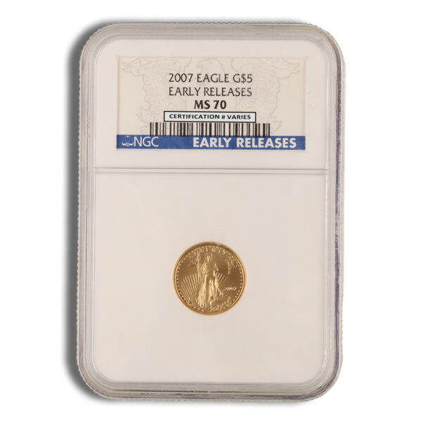 2007 1/10 oz Gold Eagle $5 NGC MS70 ER