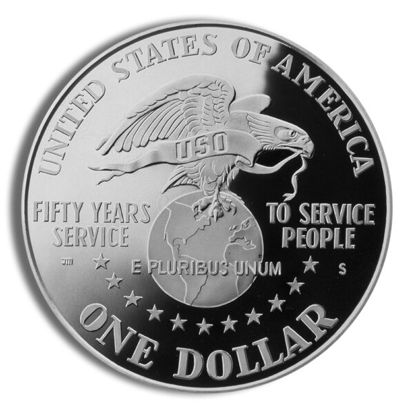 1991-S $1 USO Silver Commem - Proof - Image 2