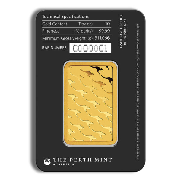 10 oz Gold Bar - Perth Mint (Carded) - Image 2