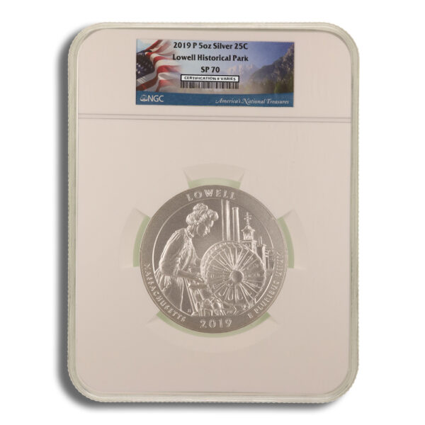 2019-P 5 oz ATB Lowell  Silver Coin NGC SP70