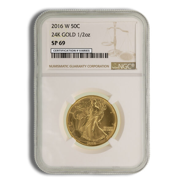 2016-W 1/2 oz Gold Walking Liberty Centennial Coin NGC SP69