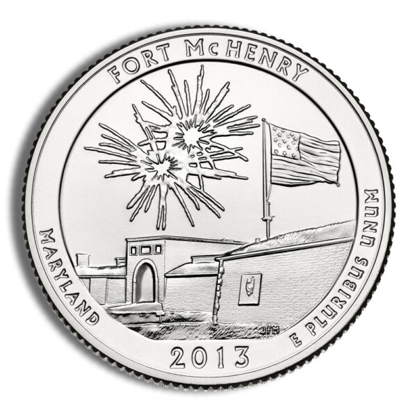 2013-P 5 oz ATB Fort McHenry Silver Coin NGC SP70 - Image 3
