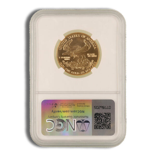 1998 1/2 oz Gold Eagle $25 NGC MS70 - Image 2