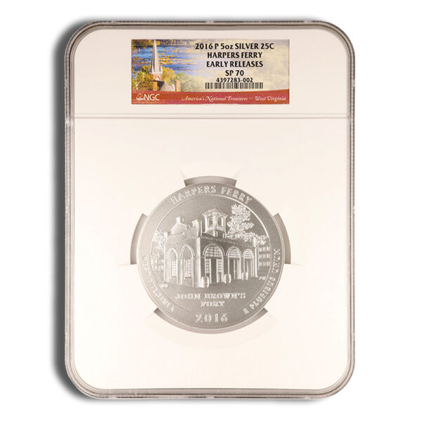 2016-P 5 oz ATB Harpers Ferry Silver Coin NGC SP70