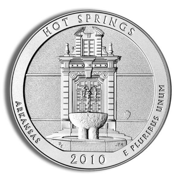 2010-P 5 oz ATB Hot Springs Silver Coin NGC SP70 - Image 2