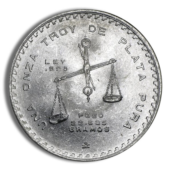 1 oz Mexican Onza Balance Scale Silver Coin (Year Varies) - Image 2