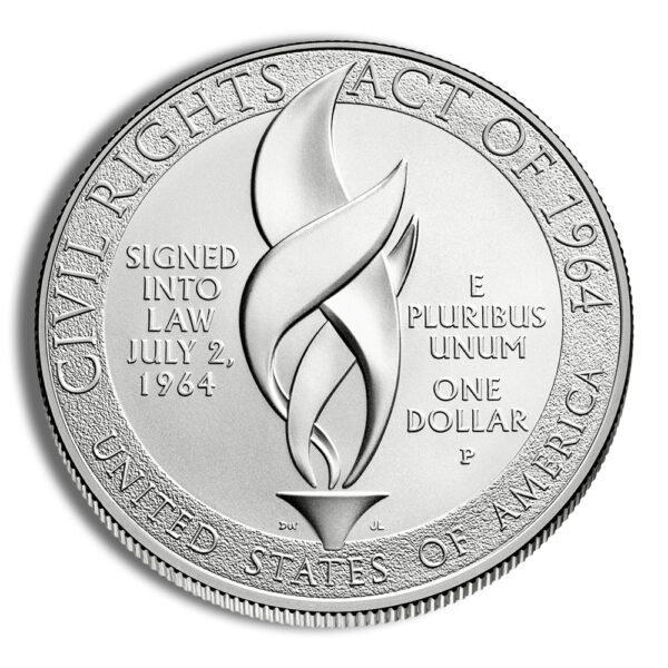 2014-P $1 Civil Rights Act Silver Commem - BU - Image 2