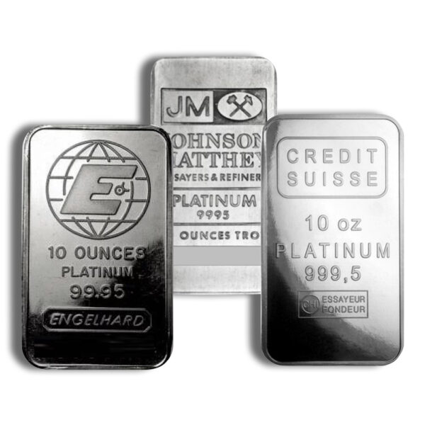 10 oz Platinum Bar - Brand Varies (No Card)