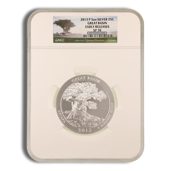 2013-P 5 oz ATB Great Basin Silver Coin NGC SP70