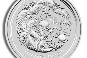 2012 1/2 oz Australia Silver Lunar Dragon BU - Series II