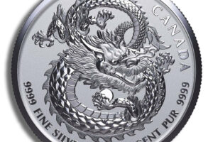 2019 1 oz Canadian Lucky Dragon High Relief Silver Coin