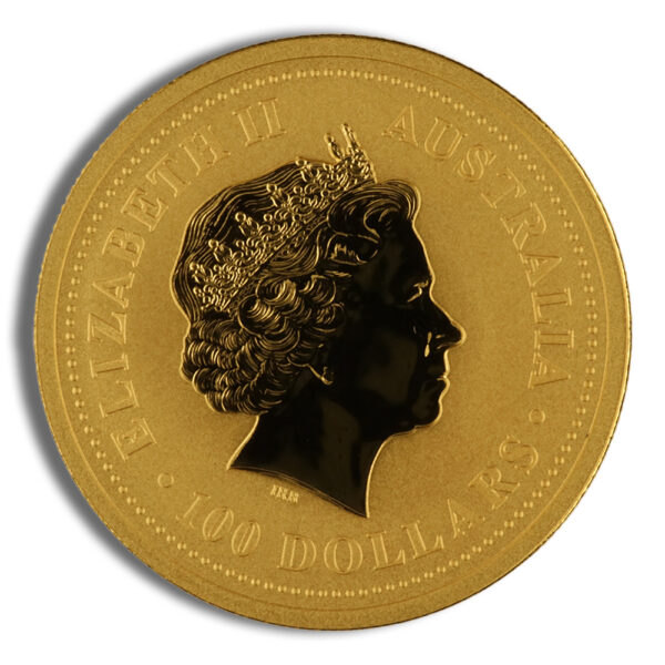 1999 1 oz Australia Gold Lunar Rabbit BU - Series I - Image 2