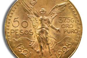 1923 Mexico Gold 50 Peso BU