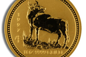 1997 1 oz Australia Gold Lunar Ox BU - Series I