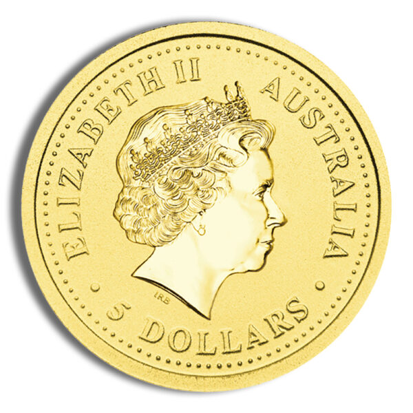 2002 1/20 oz Australia Gold Lunar Horse BU - Series I - Image 2