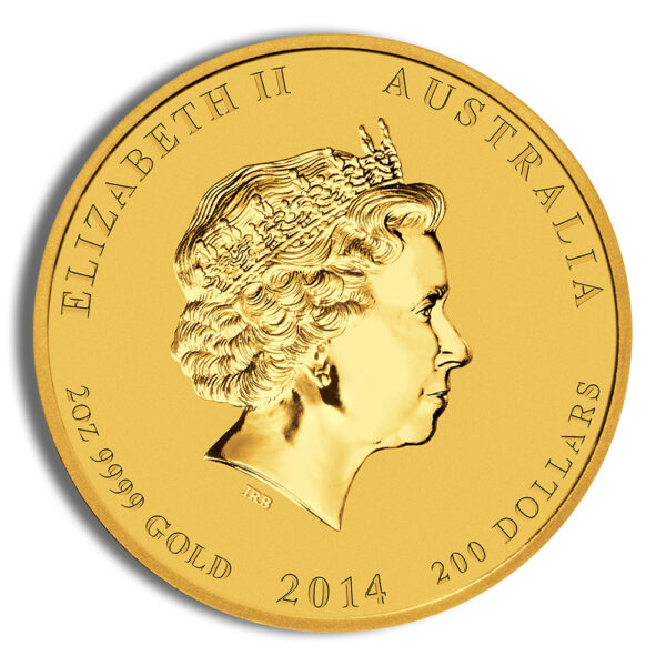 2014 2 oz Australia Gold Lunar Horse BU - Series II - Image 2