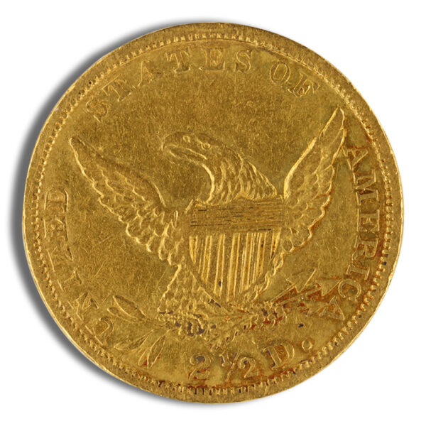 $2.5 Gold Classic Head Quarter Eagle - Cleaned - Image 2