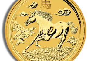 2014 1/4 oz Australia Gold Lunar Horse BU - Series II