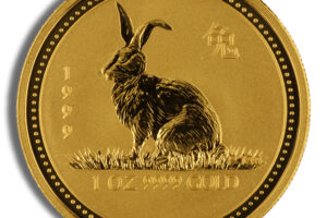 1999 1 oz Australia Gold Lunar Rabbit BU - Series I