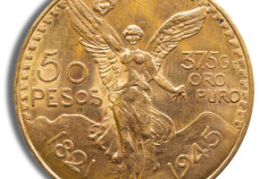 1944 Mexico Gold 50 Peso BU