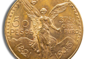 1943 Mexico Gold 50 Peso BU