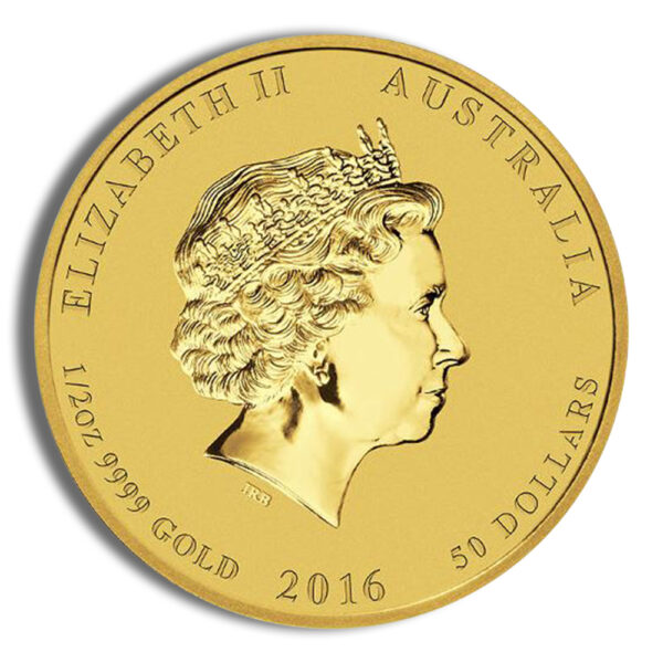 2016 1/2 oz Australia Gold Lunar Monkey BU - Series II - Image 2