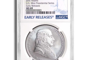 2018 John Adams Silver Presidential Medal 1 oz NGC MS69