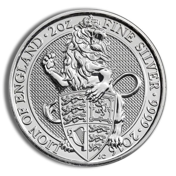 2016 2 oz Silver Great Britain Queen's Beasts - Lion