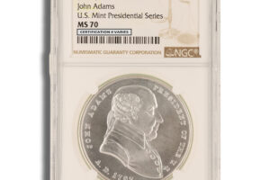 2018 John Adams Silver Presidential Medal 1 oz NGC MS70
