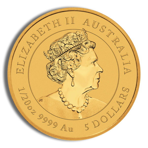 2022 1/20 oz Australia Gold Lunar Tiger BU - Series III - Image 2