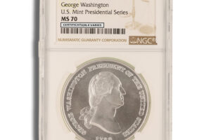 2018 George Washington Silver Presidential Medal 1 oz NGC MS70