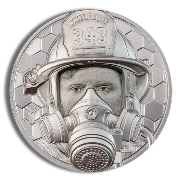 2021 1 oz Cook Islands Platinum Firefighter - Real Heroes