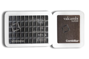 50 x 1 gram Platinum Valcambi CombiBar™ (Carded)