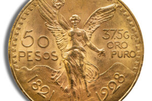 1923 Mexico Gold 50 Peso - AU