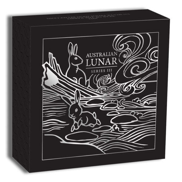 2023 1 oz Silver Australia Year of the Rabbit Proof High Relief - Series III - Image 4
