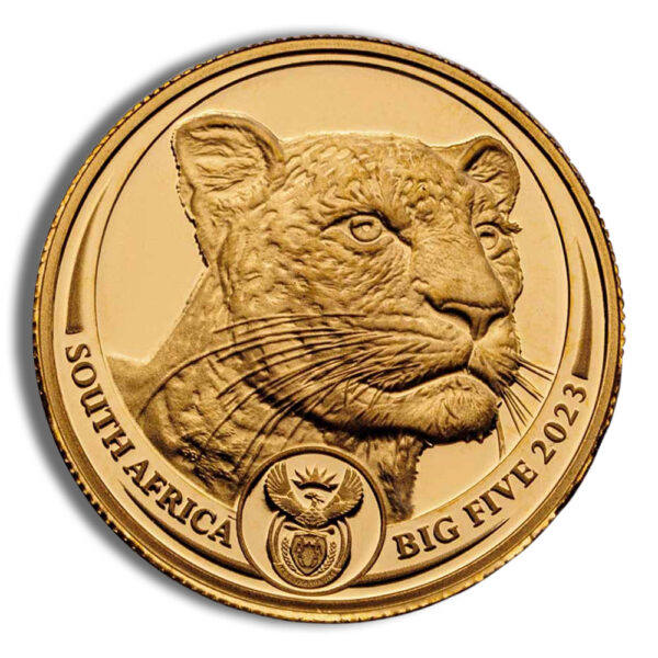 2023 1/4 oz Gold South African Big 5 Leopard Coin