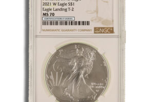 2021-W Burnished Silver Eagle NGC MS70 (Type 2)